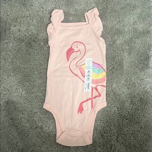 Jumping Beans Pink Flamingo Bodysuit